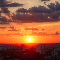 закат. Подольск, вид с 17 этажа :: Артём Евтюхов