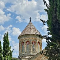 Монастырь Бодбе, храм святого Георгия, город Сигнахи в восточной Грузии
