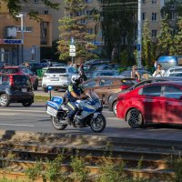 На городской дороге