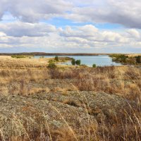 Река Урал с разливами Ириклинского водохранилища