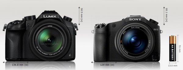 Обзор и сравнение фото камер Panasonic FZ1000 и Sony RX10