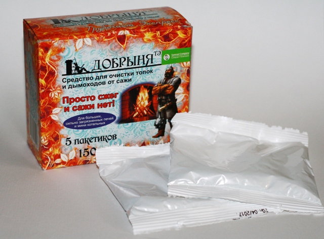 Очиститель ёрш Трубочист Добрыня средство для чистки дымоходов камина и котла