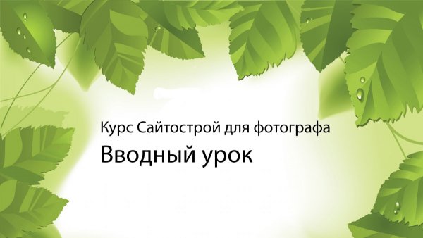 Учитесь делать сайты - №1